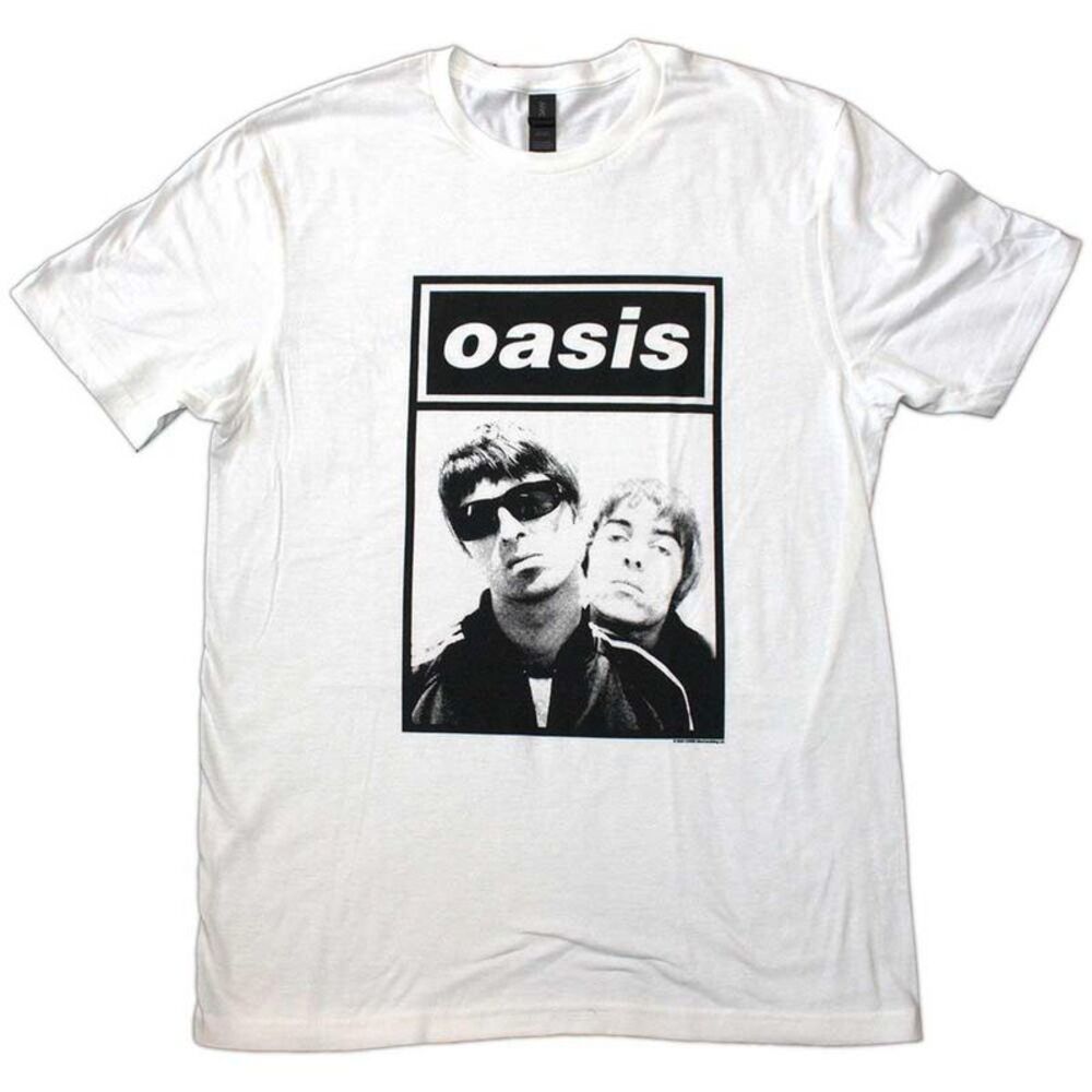 Oasis Unisex Adult Noel & Liam Boxed Photograph T-Shirt / White